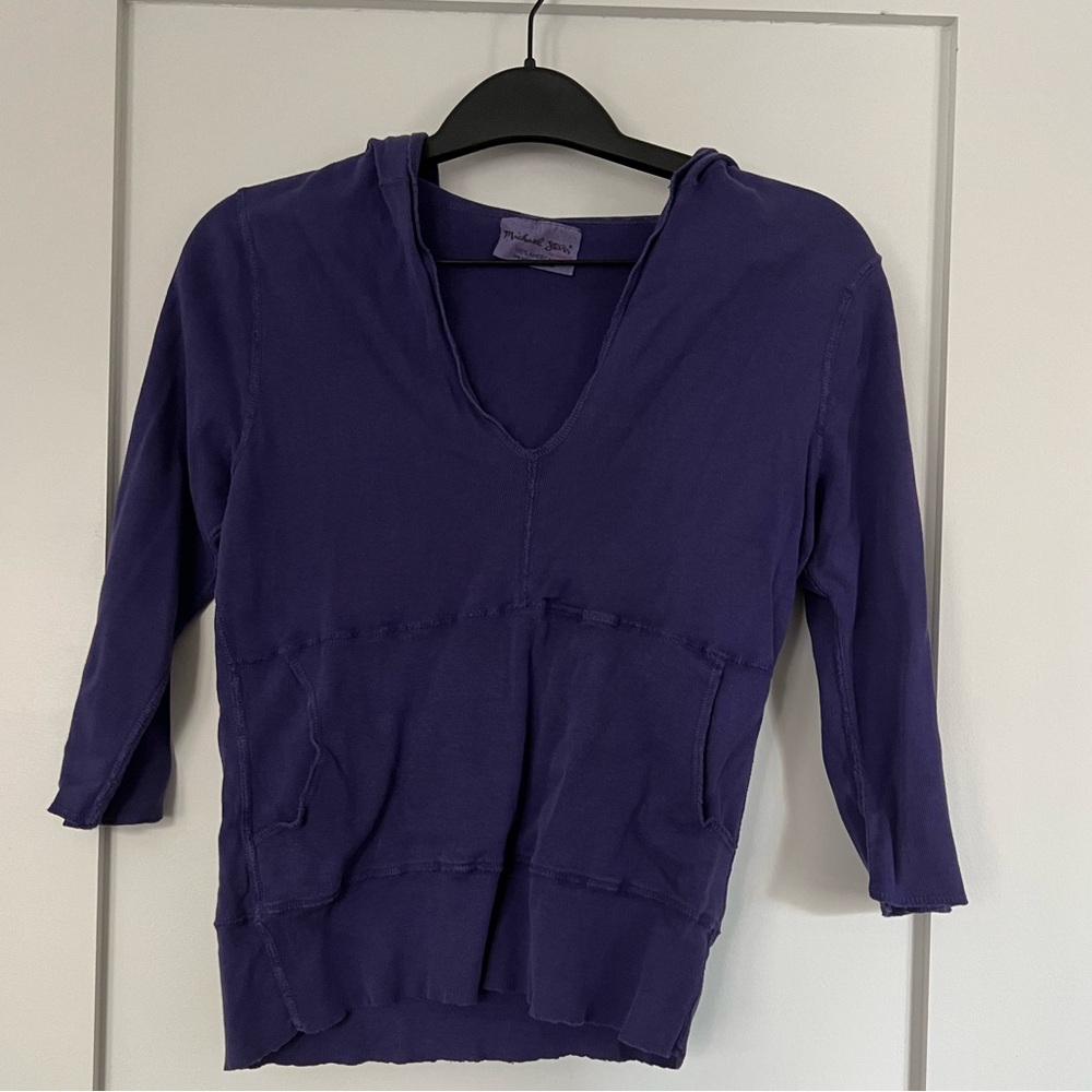 Michael Stars hooded top in rich purple. Excellent condition.